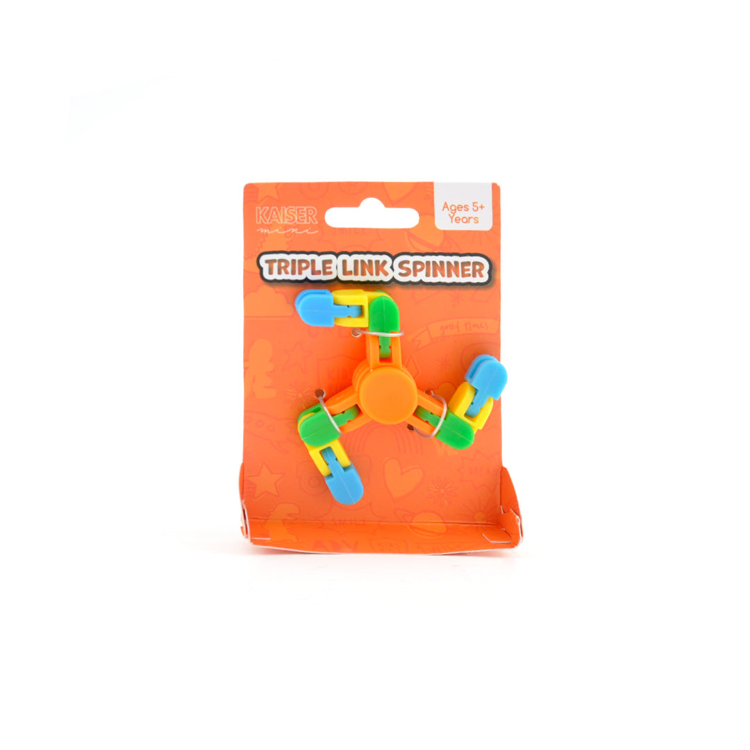 Kaiser Toy Box - Kids Tri Link Spinner - ORANGE